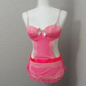 Victoria Secret Sexy Little Things Bustier and Panty Set 34B/S Feminine Bridal